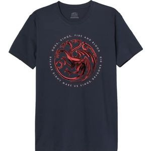 House Of the Dragon MEHOFTDTS014 T-shirt, marineblauw, 3XL heren, Marine, 3XL