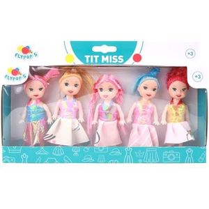 FLYPOP'S - Mini Poppen - Speelgoed voor Kinderen - 077501 - Multicolor - Plastic - Mannequin - Pop - Mannequin - Mini Miss - 10 cm x 24 cm - Vanaf 3 jaar