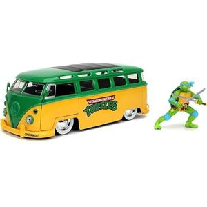 Jada Toys 253285000 - Turtles 1962 VW Nbus, Transporter 1:24 met figuur