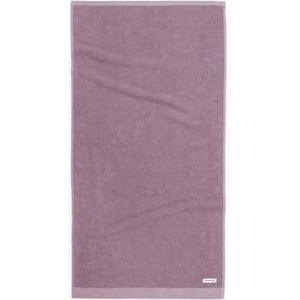 TOM TAILOR handdoek, set van 2, 50 x 100 cm, 100% katoen/badstof, met hanger en label met logo, kleur Bath Towel paars (Cozy Mauve)