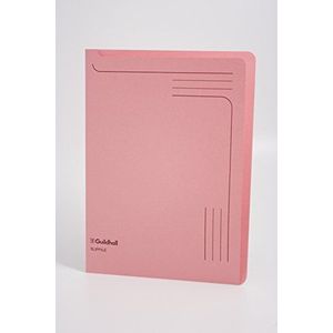 Exacompta - Ref 4604Z - Guildhall - Slipbestand, 315 x 230 mm, 230 gsm archiefbord, boven- en zijopeningen, bedrukte ruimte voor titels, geschikt voor ca. 50 vellen A4-papier - roze, pak van 50