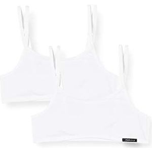 Skiny Meisjesbustier (set van 2), wit, 152 cm