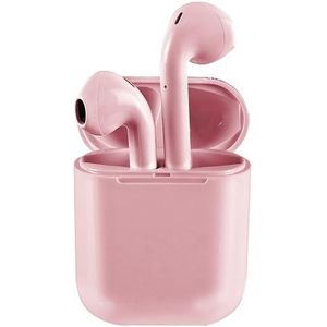 apm Draadloze bluetooth-hoofdtelefoon, oplaadbox, draadloze hoofdtelefoon, stereogeluid, bluetooth-hoofdtelefoon, audiobediening, bluetooth-hoofdtelefoon, compatibel met pc, smartphone, tablet, roze,