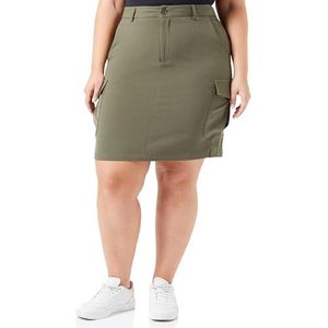 KAFFE Dames Cargo Skirt Above Knee Length Regular Fit Midrise Waist Pockets, Druivenblad, 42