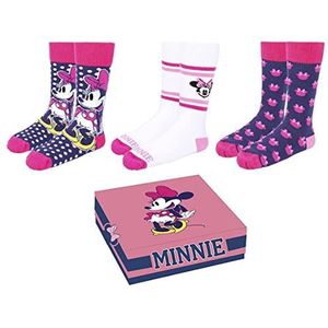 Minnie Mouse - Sokken Geschenkdoos - 3 Paar - Maat 36-41
