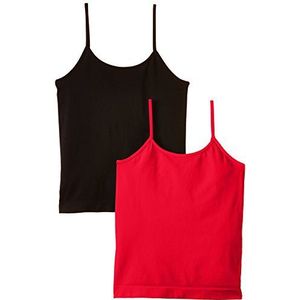 Luigi di Focenza Onderhemd voor meisjes 1608, 2 stuks, rood (rood-zwart 298/001), M