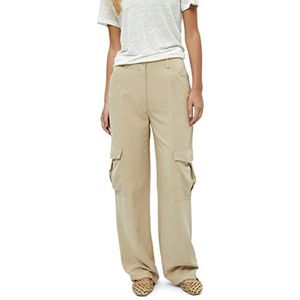 Peppercorn Milla Mid Waisted Cargo Pant | Beige Broek Dames | Lente Broek Voor Vrouwen UK | Maat M