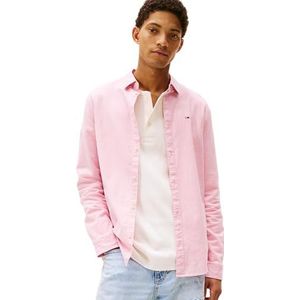 TOMMY JEANS TJM Slim Stretch Oxford overhemd voor heren DM0DM09594, roze, S, Roze (Mystic Pink), S