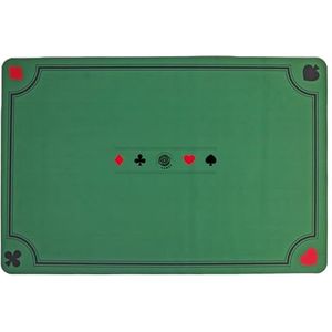 MGM GAMES - Speelmat - Kaartspel - 140352 - Groen - Antislip - 2 tot 6 spelers - Speelkaarten - Bordspellen - Comfortabel - Belote - Poker - Tarot - Contrée - 60 cm x 40 cm