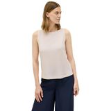 Light Beige Tanktop - Met Boothals - Mouwloos - Rechte Boord