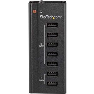StarTech.com ST7C51224EU USB-laadstation 7 poorten (5 x 1 A poorten & 2 x 2 A poorten, standalone, USB-laadstrip voor meerdere apparaten)
