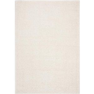 Safavieh Zottelig tapijt voor woonkamer, eetkamer, slaapkamer - Augustus Shag Collection, korte pool, ivoor, 61 x 91 cm