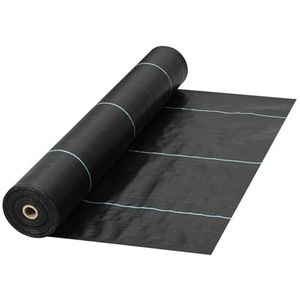 VEVOR Onkruidbarrière, 164 ml landschapsstof, 3 ft x 300 ft afdekmat, zwaar belastbaar, geweven grasbestrijding, geotextiel voor tuin, terras, zwart