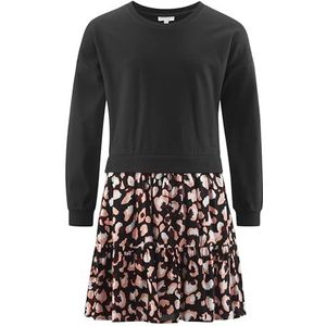 happy girls - Jurk - Cyclaam - Sweatstof - Dierenprint - Knielengte - Lange Mouw