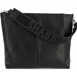 Shabbies Amsterdam Dames SHB0372 Schoudertas Grain Leather Matching Suede, 1000