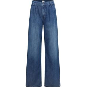 MUSTANG - Luise - Wijde Jeans - Middelblauw - Hoge Taille