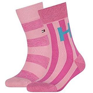 Tommy Hilfiger Collegiate Stripe Kids Classic Sock, uniseks, roze, 35