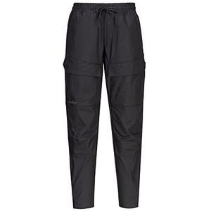 Portwest KX345 Trekkoord Mens Cargo Werkbroek Zwart, Klein