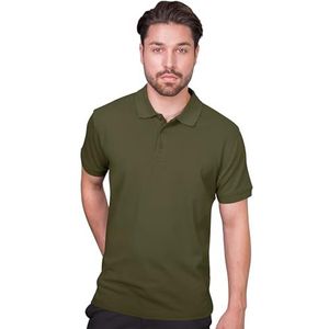 HRM Heren Heavy Polo I Premium Polo Shirt Heren van 100% Katoen I Basic Poloshirt Wasbaar tot 60 °C I Hoogwaardige & duurzame herenkleding I Workwear, olijfgroen, 3XL