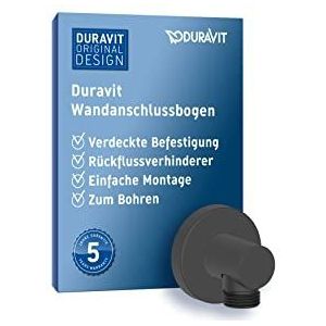 Duravit UV0630008046 Universele wandaansluitgarnituur, zwart mat