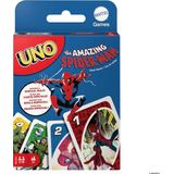 UNO The Amazing Spider-Man, kaartspel voor kinderen, volwassenen en het hele gezin, met kaarten en speciale regel die geïnspireerd zijn op de Marvel stripboekenserie, HXY08