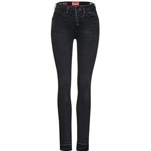 Street One Dames 374695 Jeans, Black Denim Sportive Wash, W26/L30