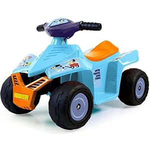 FEBER Racy Bluey Quad Elektrische auto voor jongens en meisjes van 18 maanden tot 3 jaar, met gaspedaal, grote wielen voor stabiliteit, tot 40 minuten batterijduur, oplader inbegrepen, Famosa