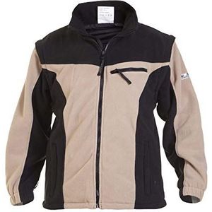 Hydrowear 04026028F Kleve Polar Fleece Jacket, 100% Polyester, S Size, Khaki/Zwart