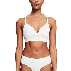 ESPRIT Gerecycled: gewatteerde soft-beha, off-white, 75C