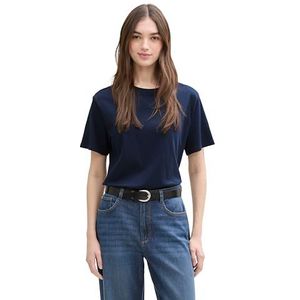 TOM TAILOR Denim Boxy Fit T-shirt voor dames, 10668 - Sky Captain Blue, XXL