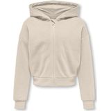 Only & Kids Kogfave L/S Zip Hood SWT, wit (whitecap gray), 158-164