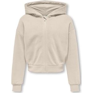 Only & Kids Kogfave L/S Zip Hood SWT, wit (whitecap gray), 158-164