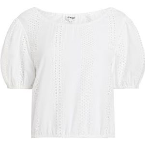Wrangler Summer Puff Shirt voor dames, wit, S