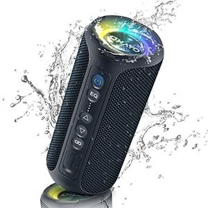 OHAYO Draagbare Bluetooth-luidspreker, 40 W, waterdichte buitenluidsprekers met LED-licht, verbeterde bas, IPX7 waterdicht, surround luid geluid, 30H spelen, draadloze luidspreker voor strand, zwembad