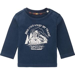 Noppies Baby Baby-jongens B Tee Ls Riga T-shirt, Black Iris - P554, 50 cm