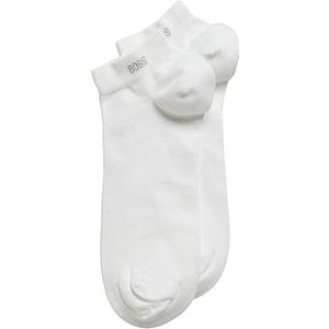 BOSS HUGO Men's 2-Pack solid cotton ankle sock Sockshosiery, white, 7-13