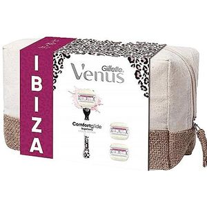 Gillette Venus Comfortglide Special Edition Ibiza damesscheerapparaat met 5 messen, voor een gladde en diepe scheerbeurt, 1 handgreep + 3 messen voor dames