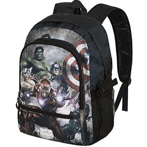 Marvel The Avengers Troupe-FAN Fight Backpack 2.0, groen, 18 x 31 x 44 cm, inhoud 24 l, Groen, Eén maat, FAN Fight Rugzak 2.0 Troupe