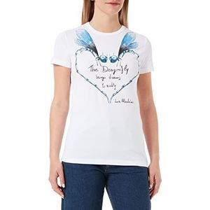 Love Moschino T-shirt voor dames met Dragonflies print