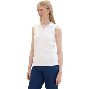 TOM TAILOR Poloshirt voor dames, 10315 - Whisper White, 3XL