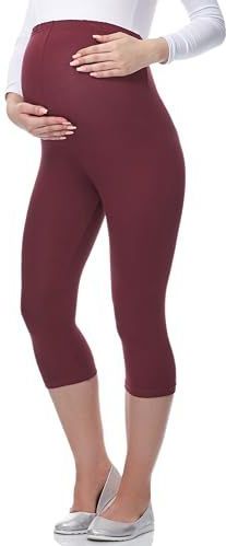 Be Mammy - BE-Leggings-03 - Leggings - Wijnrood - Capri - Viscose
