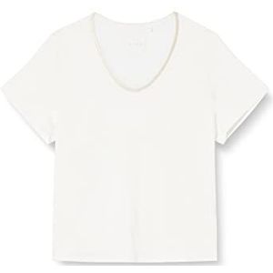 Taifun Dames 371372-16231 T-shirt, Offwhite, 40, gebroken wit, 40