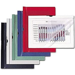 Rexel 14650001 klemmap clipmappen van PVC, voor maximaal 30 vellen A4, clip van zwart metaal, 10 stuks, wit