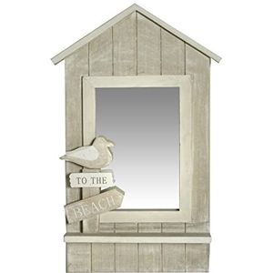 Vacchi strandspiegel voor thuis, hout, beige, medium