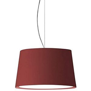 Hanglamp, 4 LED's, 230 V, 13 W, met aluminium kap en diffuser van plexiglas, serie Warm, rood, 62 x 62 x 37 cm (referentie 492606)