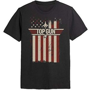 Top Gun T-shirt vlag, Zwart, M