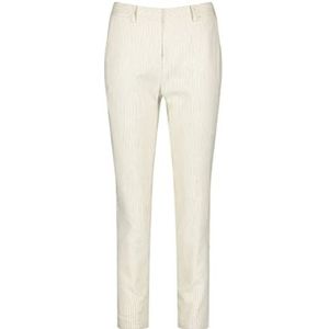 Taifun Dames Slim Broek, Light Cream met patroon, 40, Lichtcrème met patroon, 40