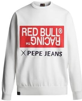 Red Bull Racing - Intarsia Logo Knit Crew Neck - Knitwear - Wit
