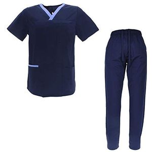MISEMIYA - Unisex-sanitairuniformen, medische uniformen Verpleegkundigen Tandartsens Ref.G7134 - M, Conjuntos Sanitarios G713-8 Azul Marino