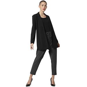 JACQUELINE de YONG lange damesblazer, zwart, L